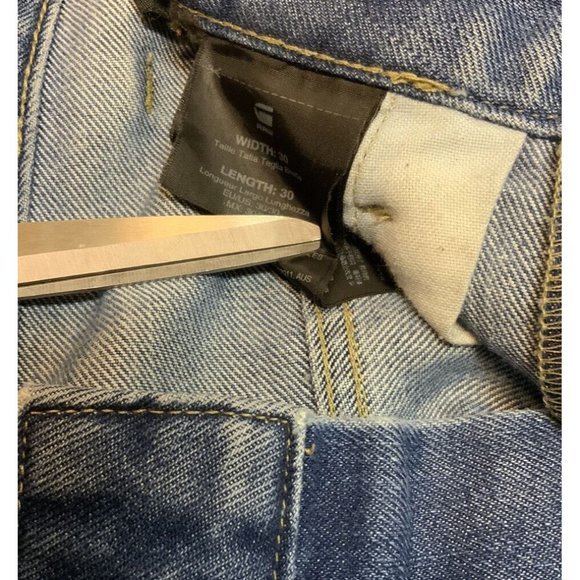 G-Star RAW Men's US 30(31)x30(29) Blue Deconstructed 3D Low Tapered Jeans - Picture 9 of 10